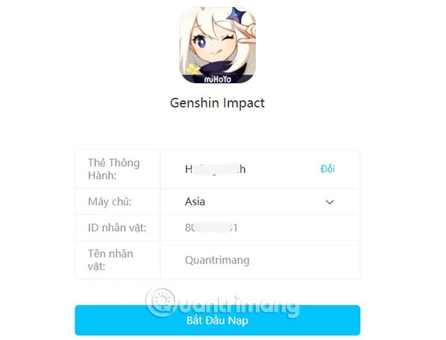Cómo recargar Genshin Impact, recargar Genshin Impact