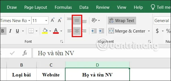 Hücreleri birleştirmeden Excel'de ortalamaya yönelik talimatlar