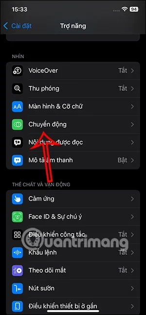 Instruções para ativar o recurso de redução de enjoo no iPhone
