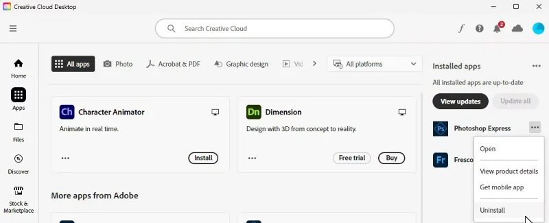 How to uninstall Adobe Creative Cloud on Windows properly