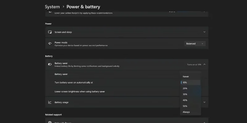 10 Windows 11 settings to maximize laptop battery life