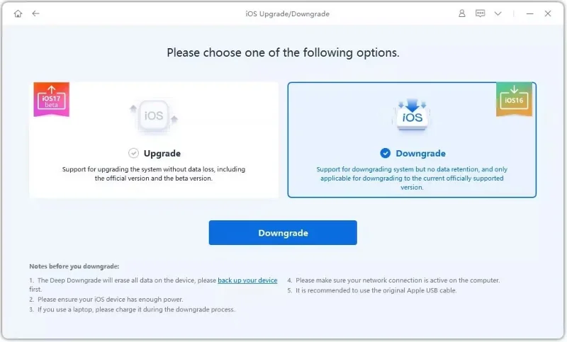 Come eseguire il downgrade da iOS 17 a iOS 16 senza perdere dati utilizzando Tenorshare Reiboot