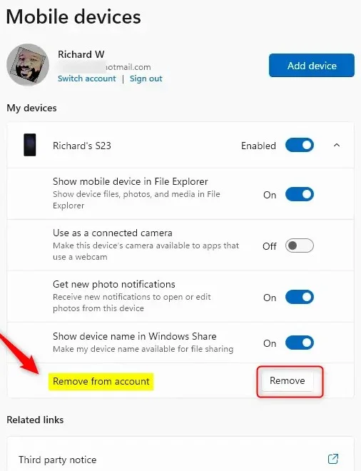 Cómo eliminar un teléfono conectado a Windows de su cuenta Microsoft