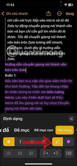 iOS 18에서 노트에 색을 입히는 방법은 매우 간단합니다.