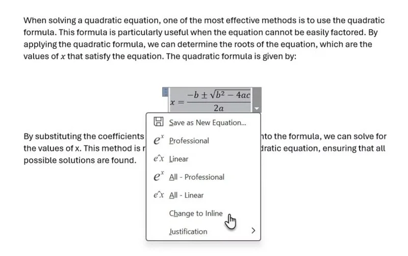 Cómo escribir fórmulas matemáticas en Word muy fácilmente