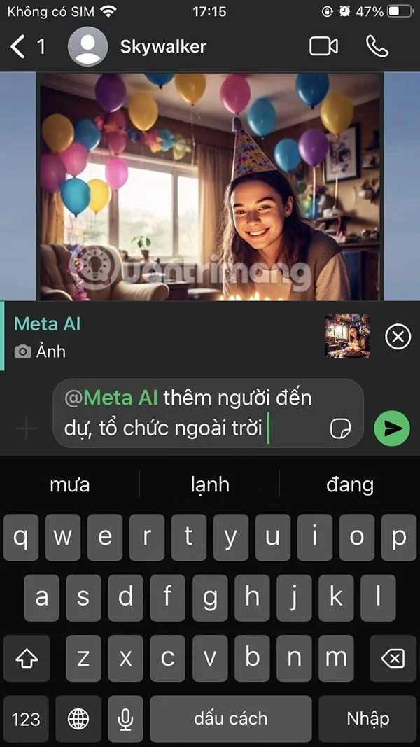 Como criar imagens de IA no chat do WhatsApp