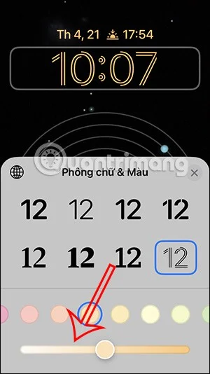 Come cambiare il colore dell'arcobaleno per l'orologio della schermata di blocco dell'iPhone