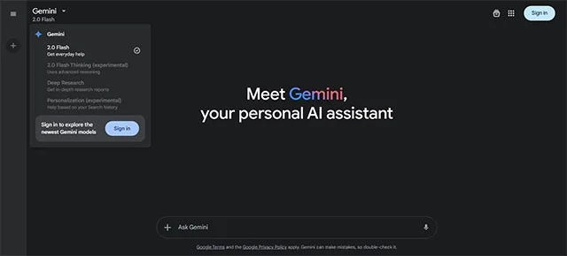 Google Gemini ya está disponible sin iniciar sesión