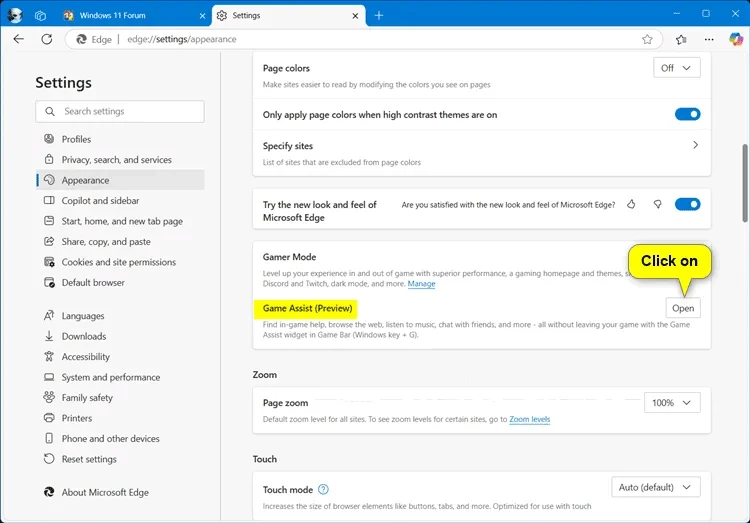Come installare/disinstallare il widget Microsoft Edge Game Assist su Windows 11