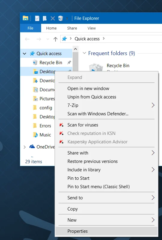 Move Desktop, Downloads and Documents to another drive on Windows 10