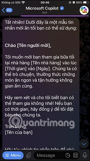 Consejos para usar el chatbot de IA Copilot en Telegram
