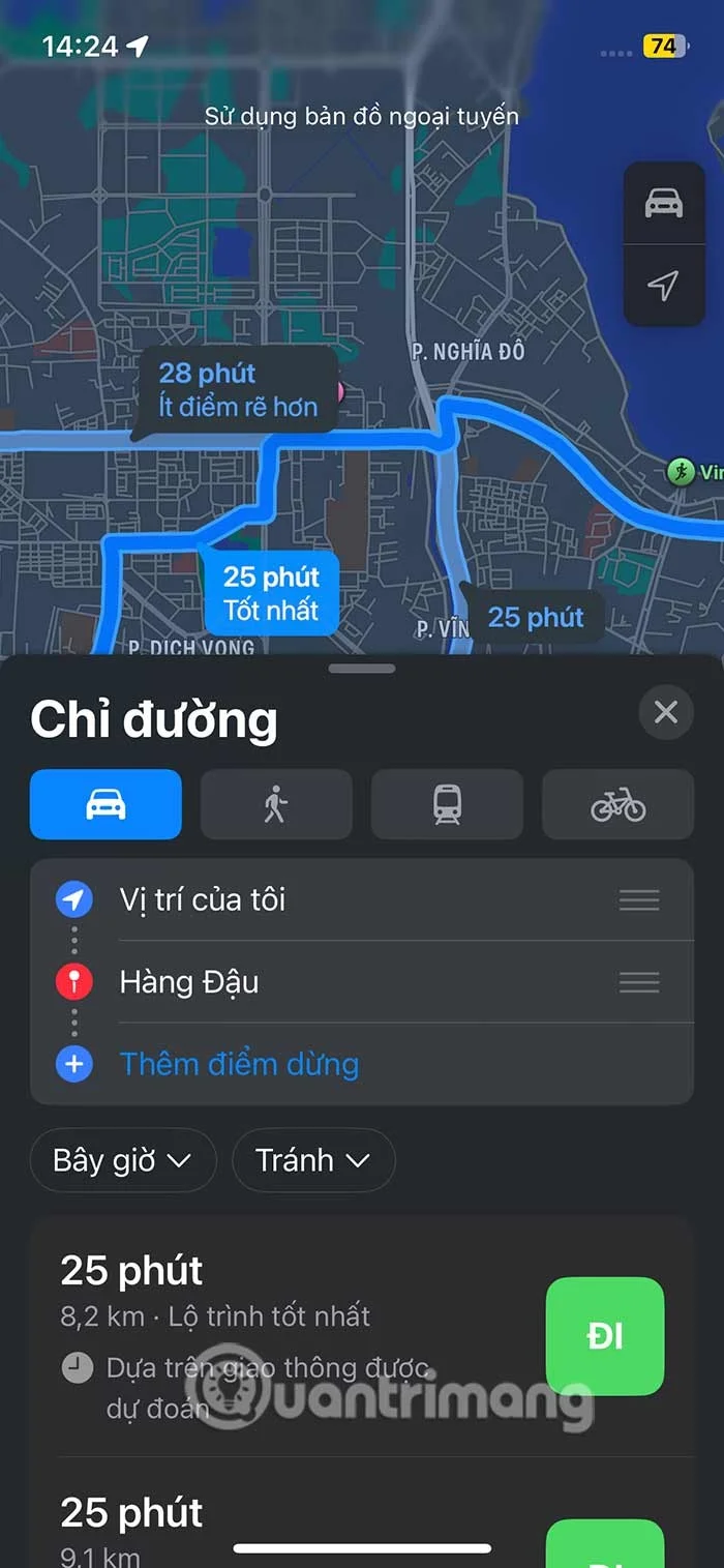 Instructions for downloading offline Apple Maps