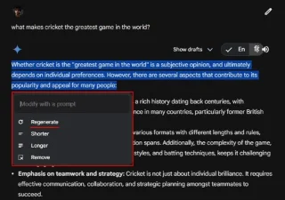 Cómo editar una respuesta en Gemini