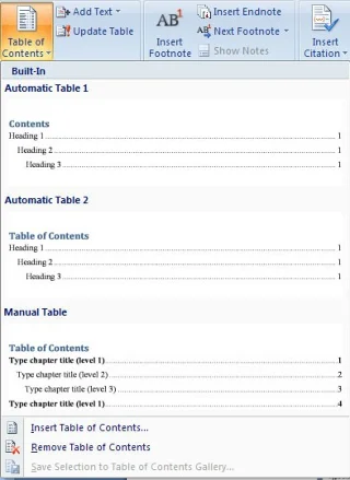 Cómo crear una tabla de contenido en Word automáticamente en Word 2019/2016/2010/2007