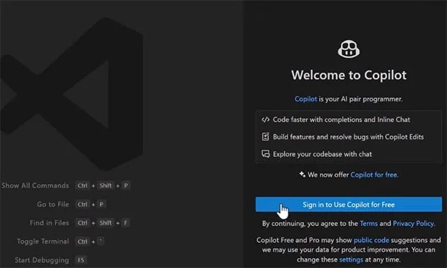 GitHub Copilot is now available for free in VS Code