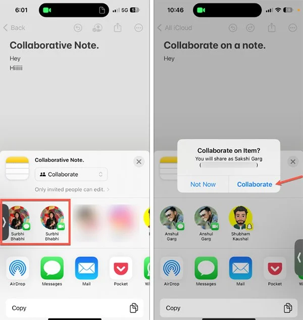 FaceTime'da notlar üzerinde nasıl işbirliği yapılır
