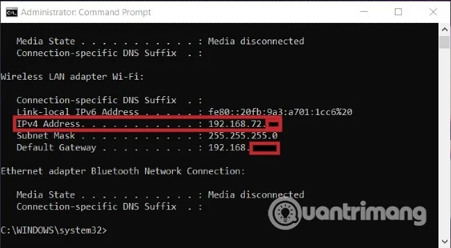 Come visualizzare l'indirizzo IP sul computer, visualizzare l'indirizzo IP di Win 10