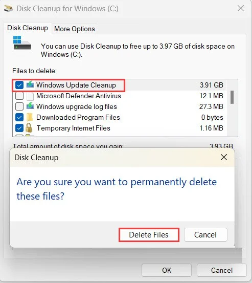 3 ways to delete update files on Windows 11