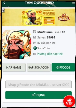 Laatste Tam Quoc Meo-code en hoe u de code invoert