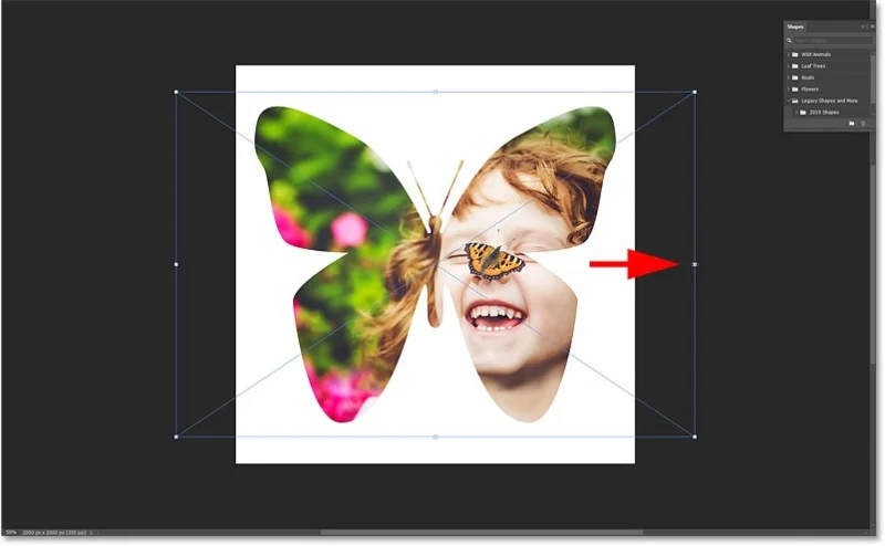 Een foto in een vorm invoegen in Photoshop