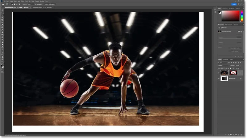 Cómo pegar una imagen en una selección en Photoshop