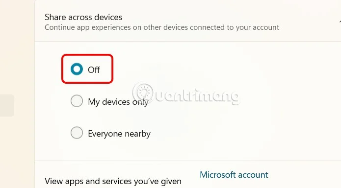 How to turn off multi-device sharing on Windows 11