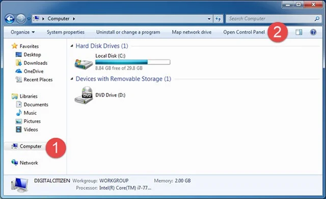 วิธีเปิดแผงควบคุมบน Windows 10, 8.1, 7