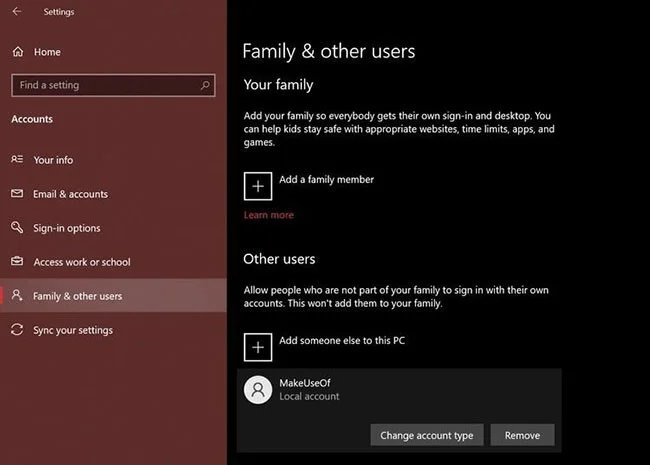 4 formas de cambiar el tipo de cuenta de usuario en Windows