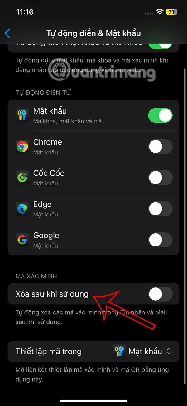 Como excluir automaticamente mensagens OTP no iPhone