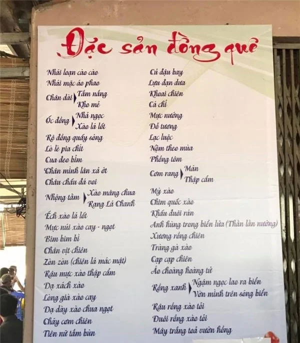 Een reeks grappige en unieke gerechtnamen waar klanten hardop om moeten lachen