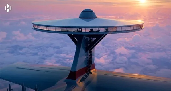 Admira el hotel volador que nunca aterriza y funciona con energía nuclear.