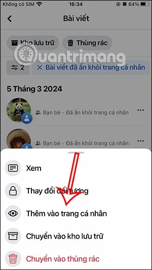 Como restaurar postagens ocultas no Facebook usando telefone ou computador