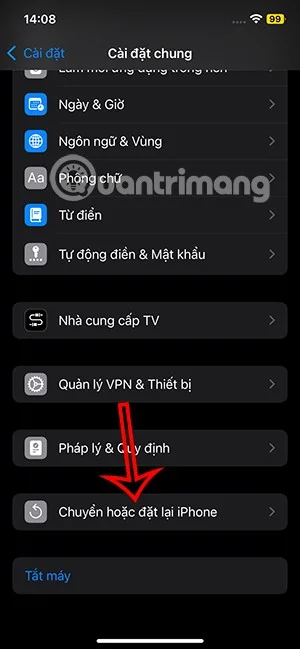 Instruções para redefinir o Centro de Controle no iPhone