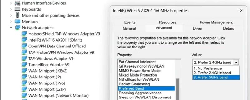 How to Optimize Wi-Fi on Windows Using Preferred Band Settings