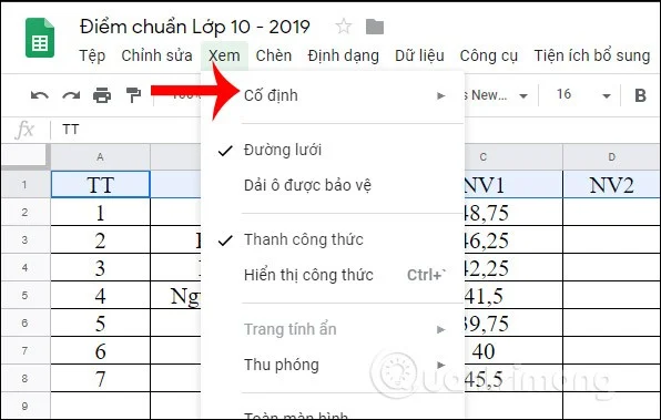 Comment geler et masquer des lignes et des colonnes dans Google Sheets
