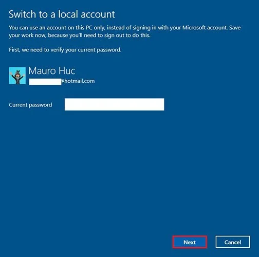 Turn off Windows 10 password when logging in for just 10 seconds