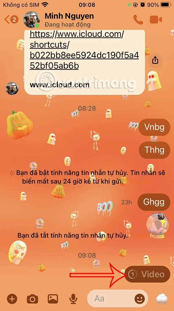 Instruções para enviar fotos que só podem ser visualizadas uma vez no Messenger