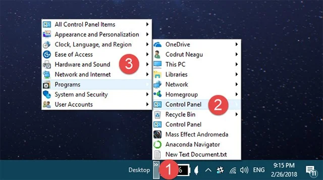 วิธีเปิดแผงควบคุมบน Windows 10, 8.1, 7