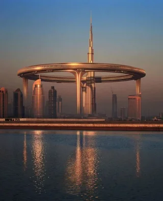 Admira Downtown Circle, una ciudad circular en el cielo con una circunferencia de 3.000 m que rodea la torre Burj Khalifa.