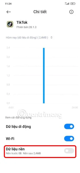 안드로이드에서 사용되는 모바일 데이터를 확인하는 방법