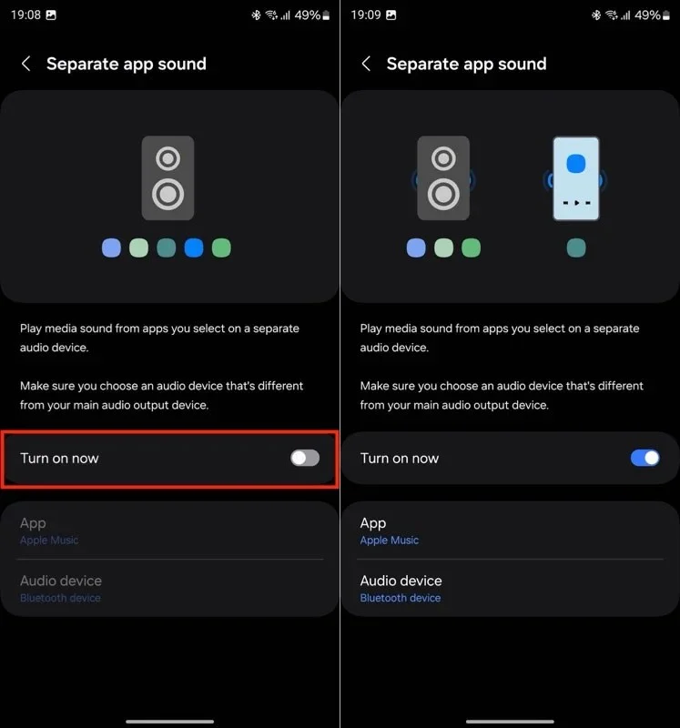 Cómo usar sonidos de aplicaciones independientes en Samsung