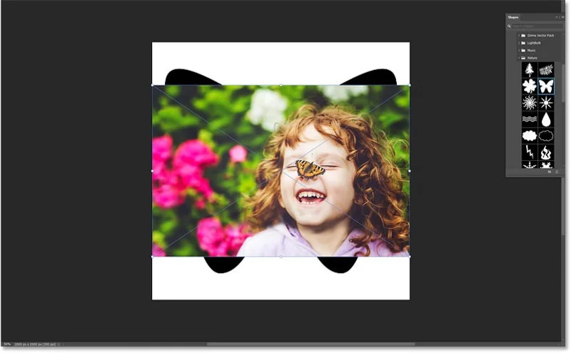Een foto in een vorm invoegen in Photoshop