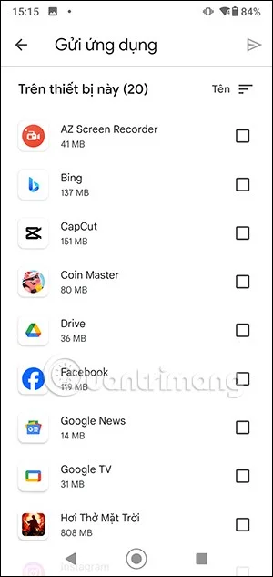 Nearby Share를 통해 Android에서 앱을 공유하는 방법