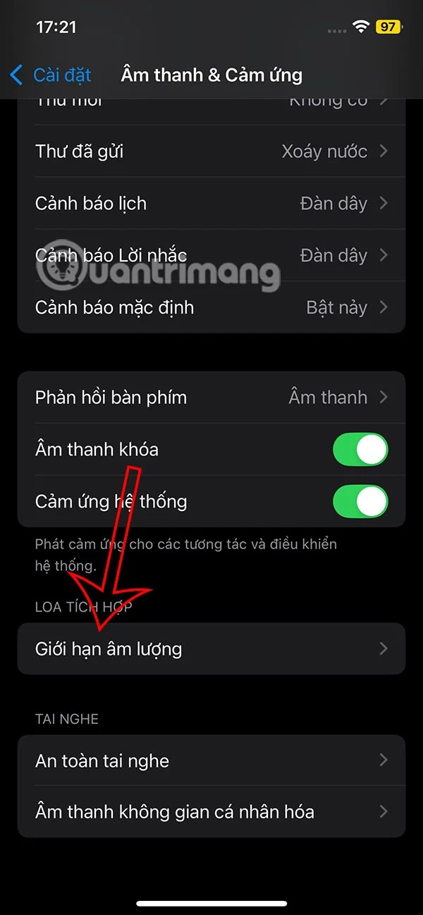 iPhone hoparlör sesini sınırlama talimatları