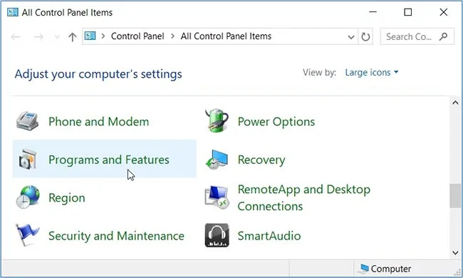 8 manieren om het hulpprogramma Programma's en onderdelen in Windows te openen