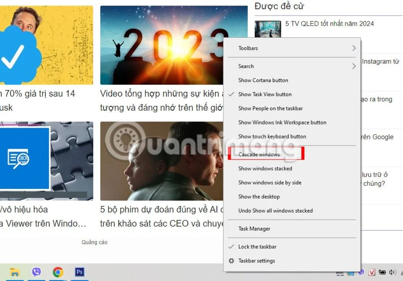 Cómo apilar todas las ventanas abiertas en Windows 11/10