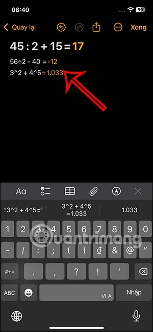 Cómo escribir notas de matemáticas en la calculadora de iOS 18