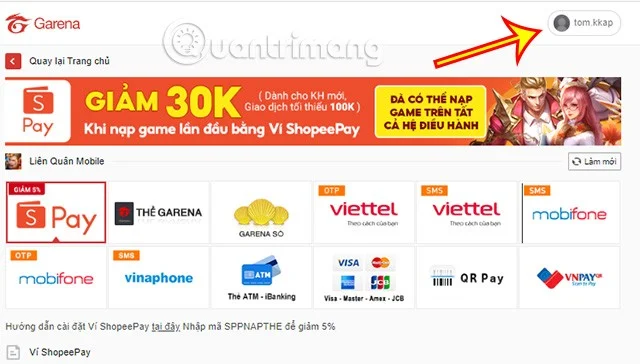 Cómo ver rápidamente el historial de recargas de Lien Quan