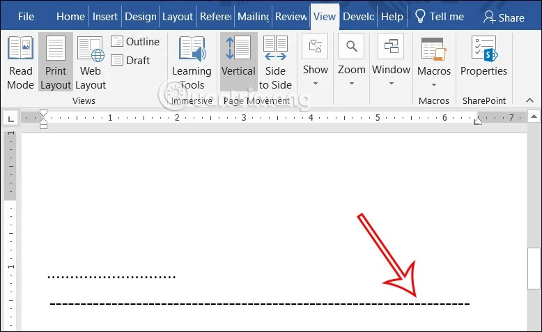 Crea líneas de puntos (………) rápidamente en Microsoft Word