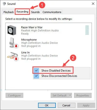 Fix microphone not working in Windows 10